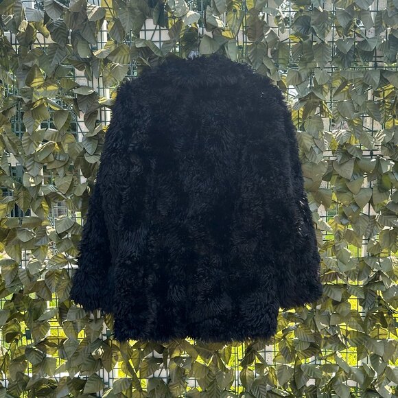 H&M Divided, Faux Fur Black Jacket, Size Small - Picture 2 of 5